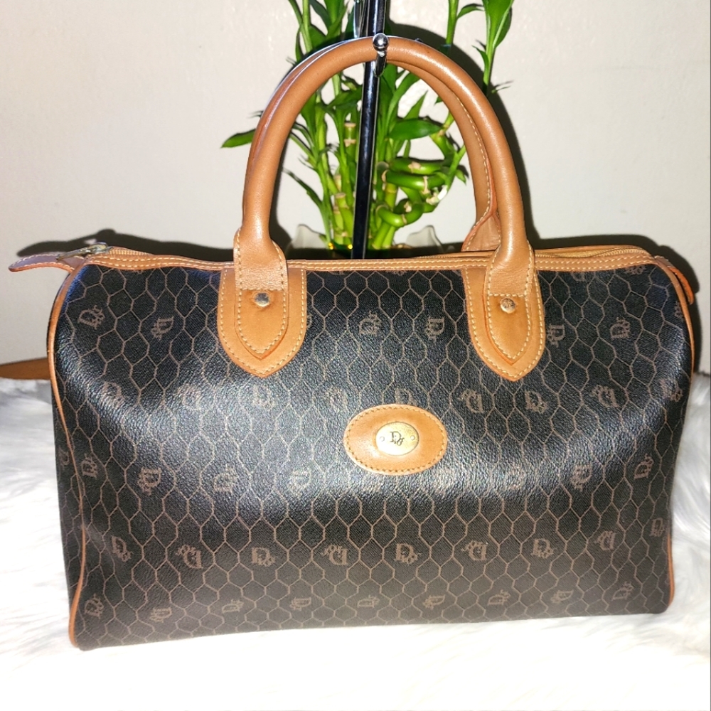 Dior Vintage Handbag PVC leather  Brown/Black